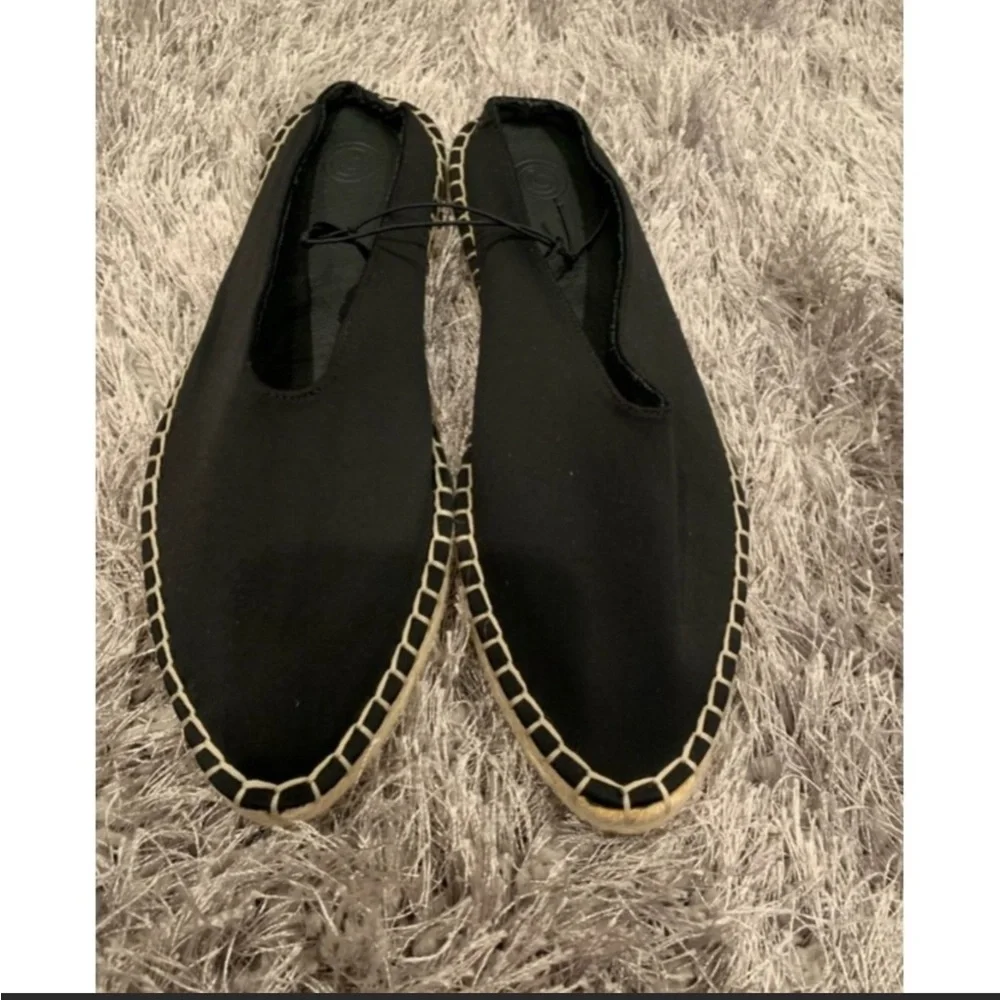 Urban Outfitters Neoprene Black Espadrille Slip-On Size 6